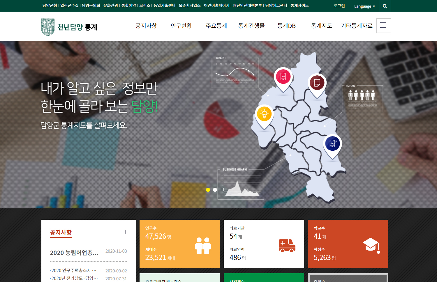 담양군청 통계 로고